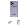 MARSİLYAN™- iPhone 12 Pro Kılıf Kozmos Minimal Prime - Şeffaf Uv Polymer Nano Ekran Koruyucu + Shine Kamera Lens Koruma Cam - MI