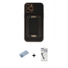 MARSİLYAN™- iPhone 12 Pro Kılıf Kozmos Minimal Prime - Şeffaf Uv Polymer Nano Ekran Koruyucu + Shine Kamera Lens Koruma Cam - MI