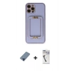 MARSİLYAN™- iPhone 12 Pro Kılıf Kozmos Minimal Prime - Şeffaf Uv Polymer Nano Ekran Koruyucu + Metal Kamera Lens Koruma Cam - MI