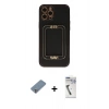 MARSİLYAN™- iPhone 12 Pro Kılıf Kozmos Minimal Prime - Şeffaf Uv Polymer Nano Ekran Koruyucu + Metal Kamera Lens Koruma Cam - GS
