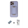 MARSİLYAN™- iPhone 12 Pro Kılıf Kozmos Minimal Prime - Şeffaf Uv Polymer Nano Ekran Koruyucu + Metal Kamera Lens Koruma Cam - GS