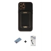 MARSİLYAN™- iPhone 12 Pro Kılıf Kozmos Minimal Prime - Şeffaf Uv Polymer Nano Ekran Koruyucu + Shine Kamera Lens Koruma Cam - PE