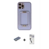 MARSİLYAN™- iPhone 12 Pro Kılıf Kozmos Minimal Prime - Şeffaf Uv Polymer Nano Ekran Koruyucu + Renkli Kamera Lens Koruma Cam - YL