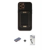 MARSİLYAN™- iPhone 12 Pro Kılıf Kozmos Minimal Prime - Şeffaf Uv Polymer Nano Ekran Koruyucu + Renkli Kamera Lens Koruma Cam - TU