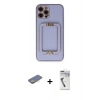 MARSİLYAN™- iPhone 12 Pro Kılıf Kozmos Minimal Prime - Şeffaf Uv Polymer Nano Ekran Koruyucu + Renkli Kamera Lens Koruma Cam - SI