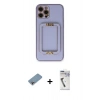 MARSİLYAN™- iPhone 12 Pro Kılıf Kozmos Minimal Prime - Şeffaf Uv Polymer Nano Ekran Koruyucu + Shine Kamera Lens Koruma Cam - GI