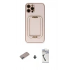 MARSİLYAN™- iPhone 12 Pro Kılıf Kozmos Minimal Prime - Şeffaf Uv Polymer Nano Ekran Koruyucu + Shine Kamera Lens Koruma Cam - SABE