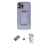 MARSİLYAN™- iPhone 12 Pro Kılıf Kozmos Minimal Prime - Şeffaf Uv Polymer Nano Ekran Koruyucu + Shine Kamera Lens Koruma Cam - SH