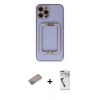 MARSİLYAN™- iPhone 12 Pro Kılıf Kozmos Minimal Prime - Şeffaf Uv Polymer Nano Ekran Koruyucu + Shine Kamera Lens Koruma Cam - SABE