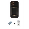 MARSİLYAN™- iPhone 12 Pro Kılıf Kozmos Minimal Prime - Şeffaf Uv Polymer Nano Ekran Koruyucu + Shine Kamera Lens Koruma Cam - GI