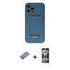 MARSİLYAN™- iPhone 12 Pro Kılıf Kozmos Minimal Prime - Siyah 34D Hayalet Izgaralı Cam + Shine Kamera Lens Koruma Cam - GS