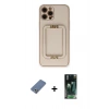 MARSİLYAN™- iPhone 12 Pro Kılıf Kozmos Minimal Prime - Siyah 360 Mat Full Body Arka Koruyucu + Metal Kamera Lens Koruma Cam - AKYL