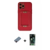 MARSİLYAN™- iPhone 12 Pro Kılıf Kozmos Minimal Prime - Siyah 360 Mat Full Body Arka Koruyucu + Metal Kamera Lens Koruma Cam - KI