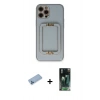 MARSİLYAN™- iPhone 12 Pro Kılıf Kozmos Minimal Prime - Siyah 360 Mat Full Body Arka Koruyucu + Shine Kamera Lens Koruma Cam - MI