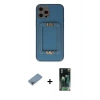 MARSİLYAN™- iPhone 12 Pro Kılıf Kozmos Minimal Prime - Siyah 360 Mat Full Body Arka Koruyucu + Shine Kamera Lens Koruma Cam - GI