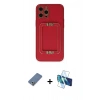 MARSİLYAN™- iPhone 12 Pro Kılıf Kozmos Minimal Prime - Siyah 3D Antistatik Cam Ekran Koruyucu + Metal Kamera Lens Koruma Cam - AKYL