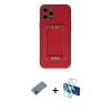 MARSİLYAN™- iPhone 12 Pro Kılıf Kozmos Minimal Prime - Siyah 3D Antistatik Cam Ekran Koruyucu + Shine Kamera Lens Koruma Cam - SH