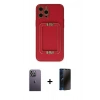 MARSİLYAN™- iPhone 12 Pro Kılıf Kozmos Minimal Prime - Siyah 3D Antistatik Hayalet Cam Ekran Koruyucu + Neon Fosforlu Kamera Lens - BZ
