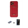 MARSİLYAN™- iPhone 12 Pro Kılıf Kozmos Minimal Prime - Siyah 3D Antistatik Hayalet Cam Ekran Koruyucu + Renkli Kamera Lens Koruma Cam - MI