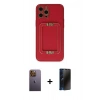 MARSİLYAN™- iPhone 12 Pro Kılıf Kozmos Minimal Prime - Siyah 3D Antistatik Hayalet Cam Ekran Koruyucu + Neon Fosforlu Kamera Lens - SI