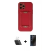 MARSİLYAN™- iPhone 12 Pro Kılıf Kozmos Minimal Prime - Siyah 3D Antistatik Hayalet Cam Ekran Koruyucu + Kamera Lens Koruma Cam - SF