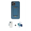 MARSİLYAN™- iPhone 12 Pro Kılıf Kozmos Minimal Prime - Siyah 3D Antistatik Seramik Nano Ekran Koruyucu + Shine Kamera Lens - MI