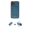 MARSİLYAN™- iPhone 12 Pro Kılıf Kozmos Minimal Prime - Siyah 3D Antistatik Seramik Nano Ekran Koruyucu + Metal Kamera Lens Koruma Cam - AKYL