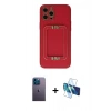 MARSİLYAN™- iPhone 12 Pro Kılıf Kozmos Minimal Prime - Siyah 3D Antistatik Seramik Nano Ekran Koruyucu + Neon Fosforlu Kamera Lens - MI