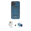 MARSİLYAN™- iPhone 12 Pro Kılıf Kozmos Minimal Prime - Siyah 3D Antistatik Seramik Nano Ekran Koruyucu + Shine Kamera Lens - GD