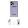 MARSİLYAN™- iPhone 12 Pro Kılıf Kozmos Minimal Prime - Siyah 6D Mat Seramik Hayalet Nano Ekran Koruyucu + Shine Kamera Lens - GD