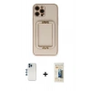 MARSİLYAN™- iPhone 12 Pro Kılıf Kozmos Minimal Prime - Siyah 6D Mat Seramik Hayalet Nano Ekran Koruyucu + Shine Kamera Lens - MI