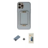 MARSİLYAN™- iPhone 12 Pro Kılıf Kozmos Minimal Prime - Siyah 6D Mat Seramik Hayalet Nano Ekran Koruyucu + Shine Kamera Lens Koruma Cam - SH