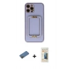 MARSİLYAN™- iPhone 12 Pro Kılıf Kozmos Minimal Prime - Siyah 6D Mat Seramik Hayalet Nano Ekran Koruyucu + Shine Kamera Lens Koruma Cam - GD