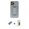 MARSİLYAN™- iPhone 12 Pro Kılıf Kozmos Minimal Prime - Siyah 6D Mat Seramik Hayalet Nano Ekran Koruyucu + Metal Kamera Lens Koruma Cam - KI