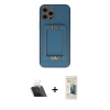 MARSİLYAN™- iPhone 12 Pro Kılıf Kozmos Minimal Prime - Siyah 6D Mat Seramik Hayalet Nano Ekran Koruyucu + Kamera Lens Koruma Cam - SF