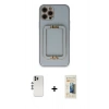 MARSİLYAN™- iPhone 12 Pro Kılıf Kozmos Minimal Prime - Siyah 6D Mat Seramik Hayalet Nano Ekran Koruyucu + Shine Kamera Lens - GS