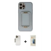 MARSİLYAN™- iPhone 12 Pro Kılıf Kozmos Minimal Prime - Siyah 6D Mat Seramik Hayalet Nano Ekran Koruyucu + Shine Kamera Lens - GD