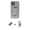 MARSİLYAN™- iPhone 12 Pro Kılıf Kozmos Minimal Prime - Siyah 6D Mat Seramik Hayalet Nano Ekran Koruyucu + Metal Kamera Lens Koruma Cam - AKYL