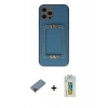 MARSİLYAN™- iPhone 12 Pro Kılıf Kozmos Minimal Prime - Siyah Polymer Nano Ekran Koruyucu + Metal Kamera Lens Koruma Cam - KI