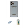 MARSİLYAN™- iPhone 12 Pro Kılıf Kozmos Minimal Prime - Siyah Polymer Nano Ekran Koruyucu + Shine Kamera Lens Koruma Cam - MI