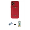 MARSİLYAN™- iPhone 12 Pro Kılıf Kozmos Minimal Prime - Siyah Polymer Nano Ekran Koruyucu + Shine Kamera Lens Koruma Cam - MI