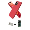 MARSİLYAN™- iPhone 12 Pro Kılıf Kozmos Yansıma Özel Seri - Şeffaf 360 Full Body Arka Koruyucu + Rainbow Kamera Lens Koruma Cam - GD