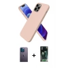 MARSİLYAN™- iPhone 12 Pro Kılıf Kozmos Yansıma Özel Seri - Şeffaf 360 Full Body Arka Koruyucu + Neon Fosforlu Kamera Lens - MI