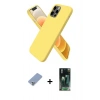 MARSİLYAN™- iPhone 12 Pro Kılıf Kozmos Yansıma Özel Seri - Şeffaf 360 Full Body Arka Koruyucu + Metal Kamera Lens Koruma Cam - KUYL