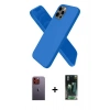 MARSİLYAN™- iPhone 12 Pro Kılıf Kozmos Yansıma Özel Seri - Şeffaf 360 Full Body Arka Koruyucu + Neon Fosforlu Kamera Lens - TU