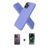 MARSİLYAN™- iPhone 12 Pro Kılıf Kozmos Yansıma Özel Seri - Şeffaf 360 Full Body Arka Koruyucu + Neon Fosforlu Kamera Lens - TU