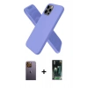 MARSİLYAN™- iPhone 12 Pro Kılıf Kozmos Yansıma Özel Seri - Şeffaf 360 Full Body Arka Koruyucu + Sarı Neon Fosforlu Kamera Lens