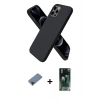 MARSİLYAN™- iPhone 12 Pro Kılıf Kozmos Yansıma Özel Seri - Şeffaf 360 Full Body Arka Koruyucu + Shine Kamera Lens Koruma Cam - SH