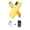 MARSİLYAN™- iPhone 12 Pro Kılıf Kozmos Yansıma Özel Seri - Şeffaf 360 Full Body Arka Koruyucu + Shine Kamera Lens - MI