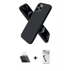 MARSİLYAN™- iPhone 12 Pro Kılıf Kozmos Yansıma Özel Seri - Şeffaf Uv Polymer Nano Ekran Koruyucu + Kamera Lens Koruma Cam - SF